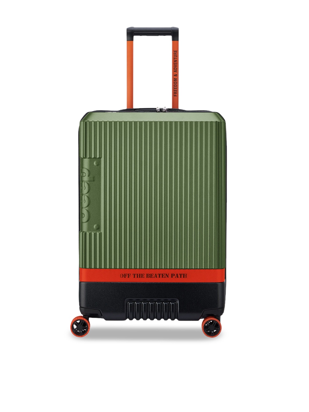 

Jeep Textured Hard-Sided Large Trolley Bag, Green