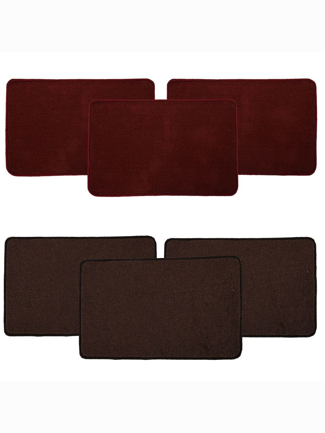 

Kuber Industries Maroon 6 Pieces Microfiber Anti Skid Doormats