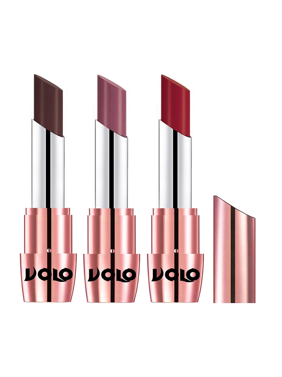 

VOLO Set Of 3 Creme Matte Lipstick - 3.5g Each - 635-636-643, Multi