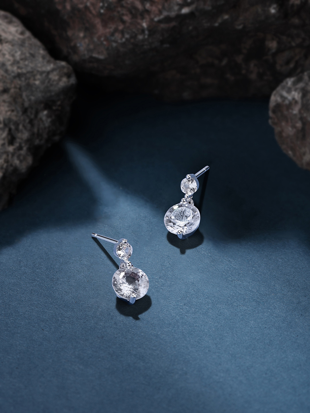 

Accessorize 925 Sterling Silver-Plated Cubic Zirconia Circular Drop Earrings