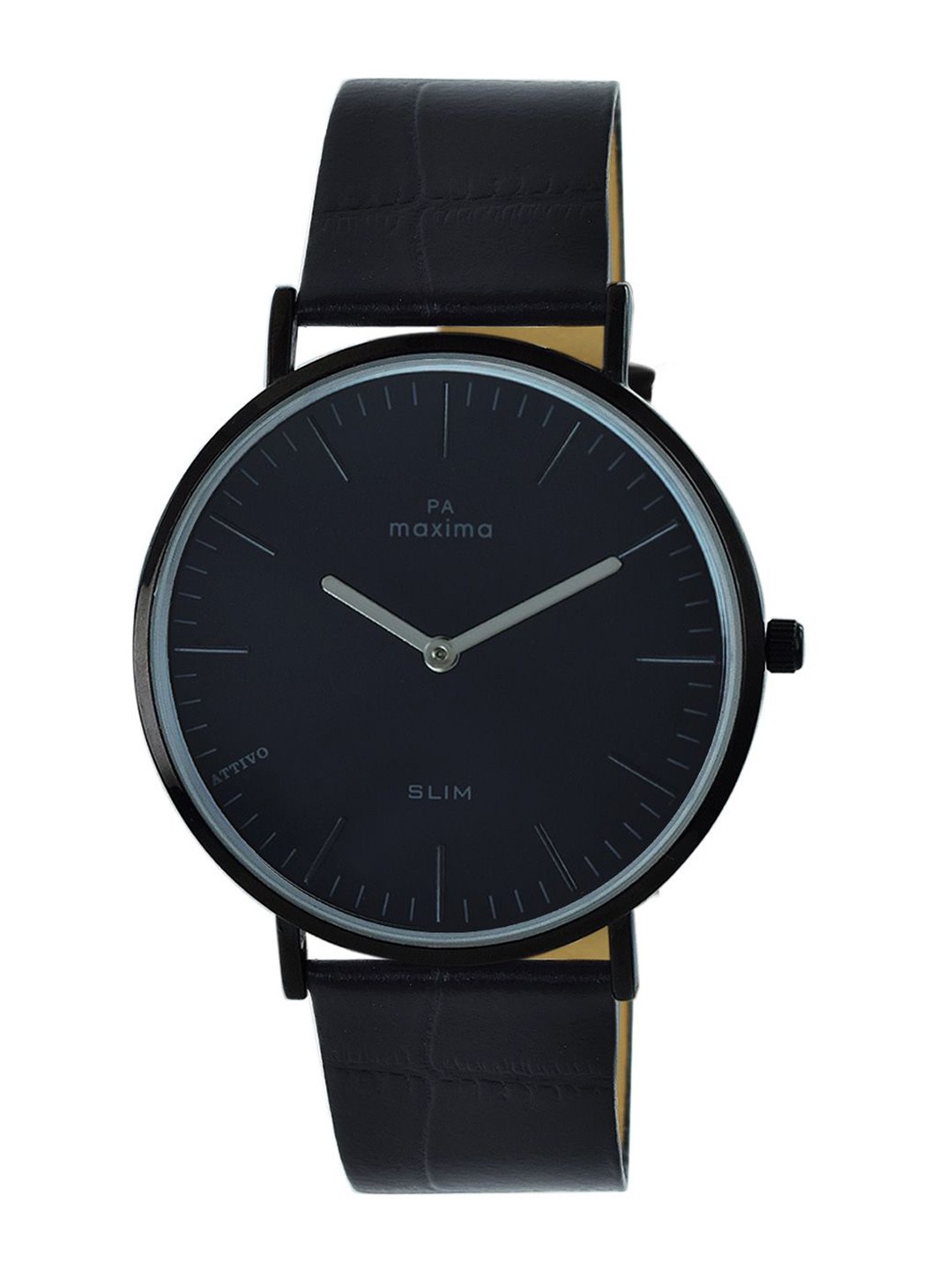 

maxima Men Dial & Leather Straps Analogue Watch 59530LMGB, Black