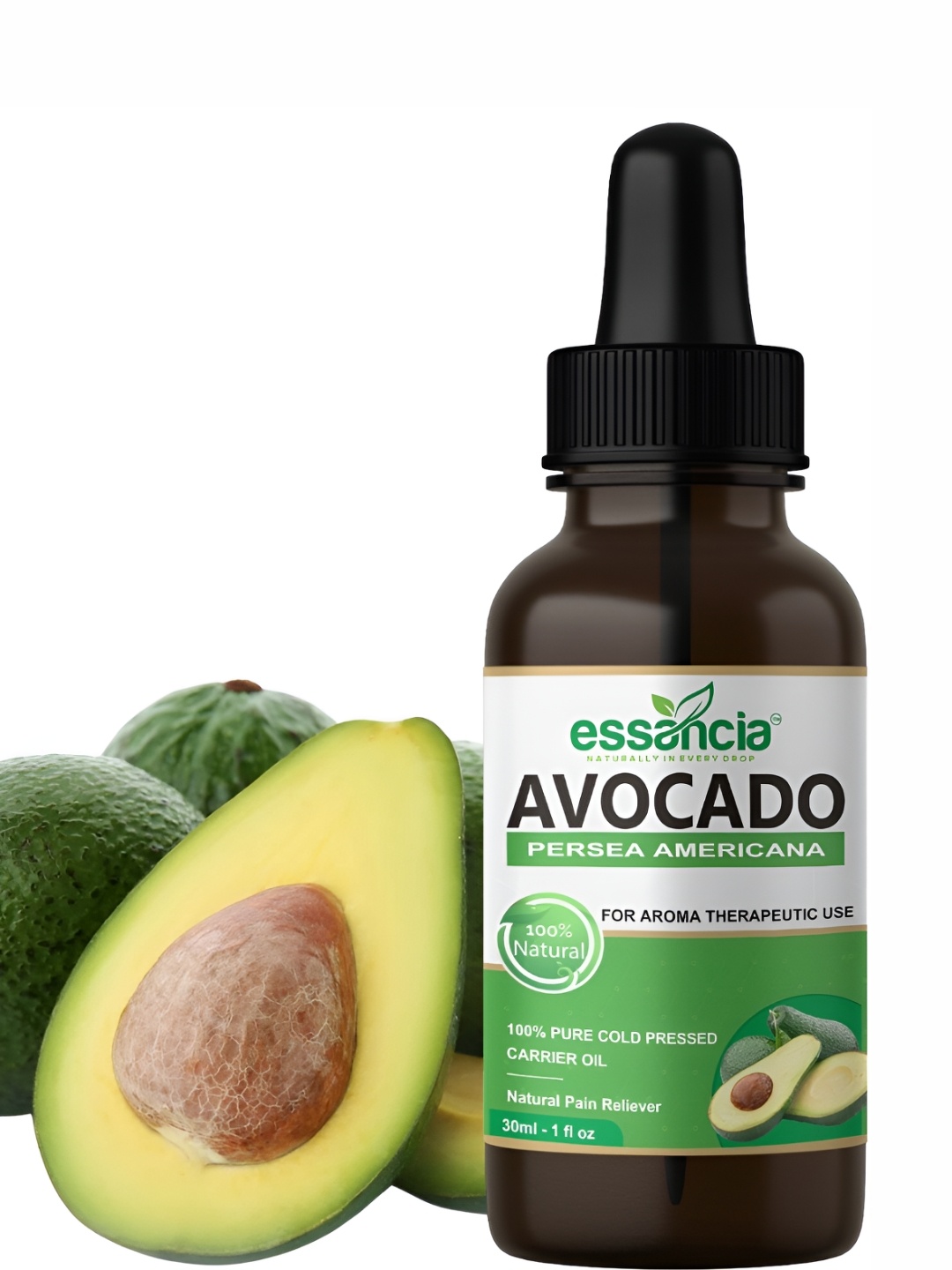 

essancia Avocado Oil For Deep Moisturization - 30 ML, Green