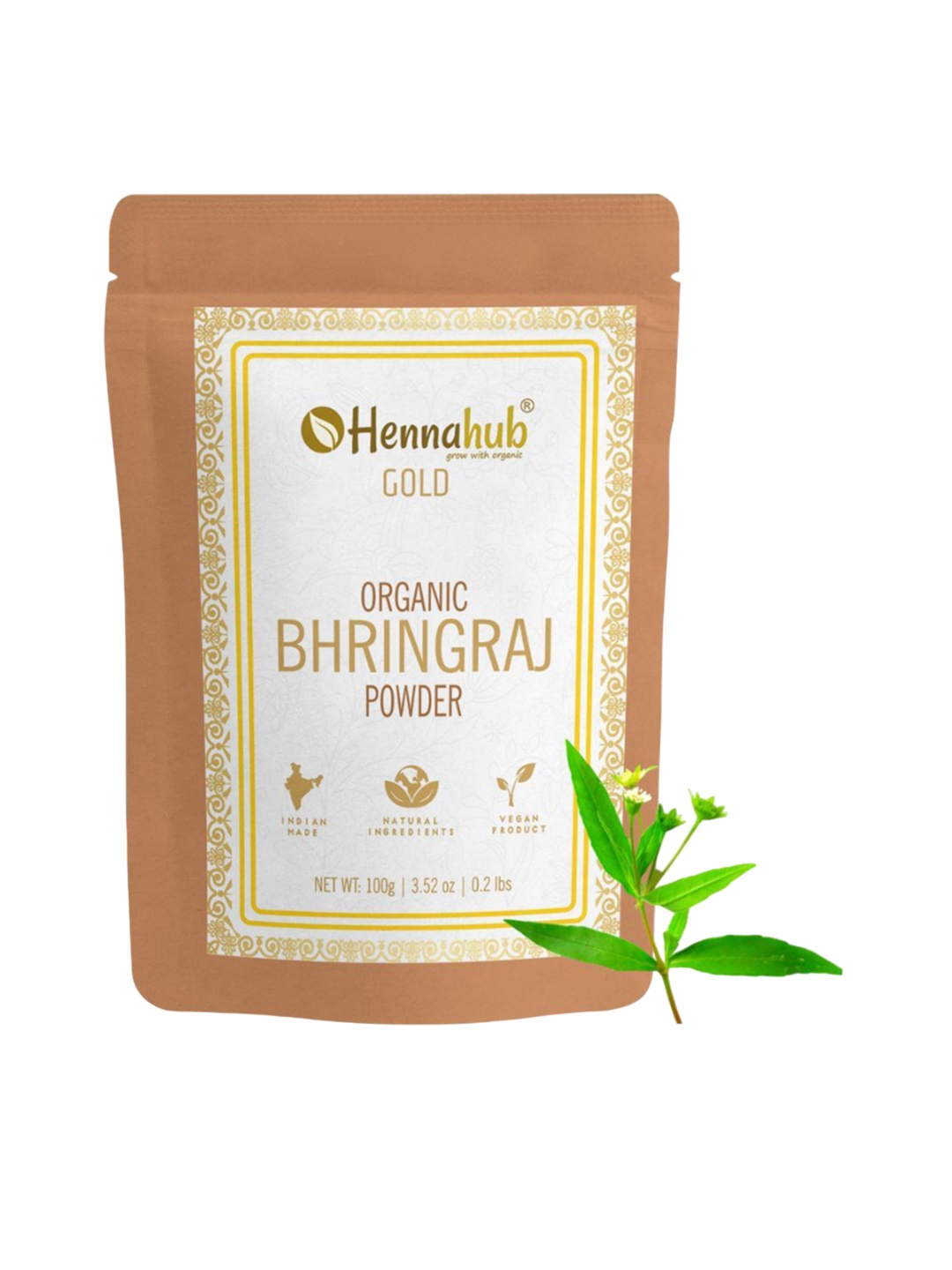 

HENNAHUB Bhringraj Powder For Strengthening Hair & Promoting Growth-100g, Green