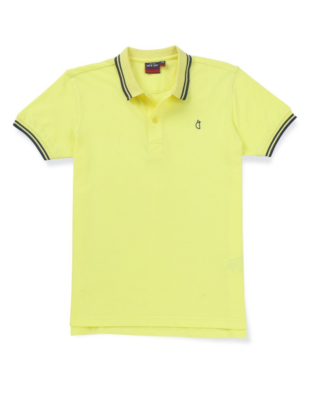 

Gini and Jony Boys Solid Polo Collar Cotton T-shirt, Yellow