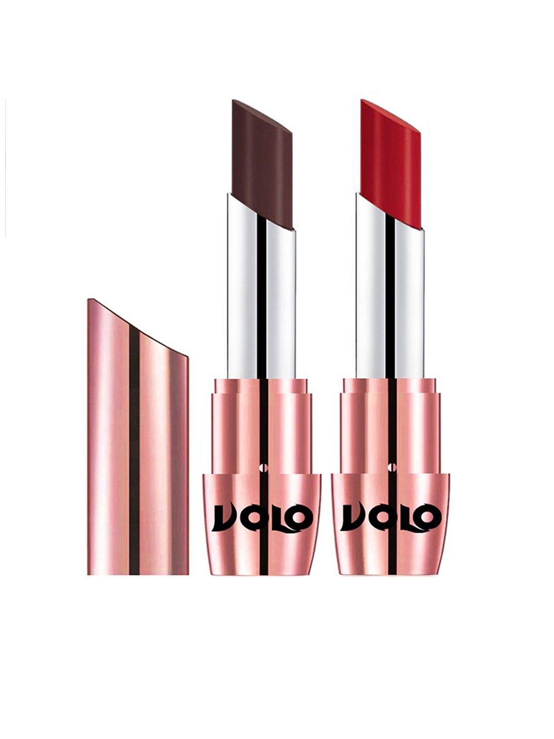 

VOLO Set Of 2 Creme Matte Lipstick - 3.5 g Each - Tomato Red 635 & Chocolate 640