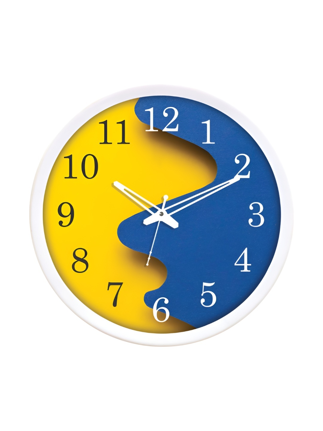 

RANDOM Printed Round Shaped Sweep Silent Movement Contemporary Wall Clock, Yellow