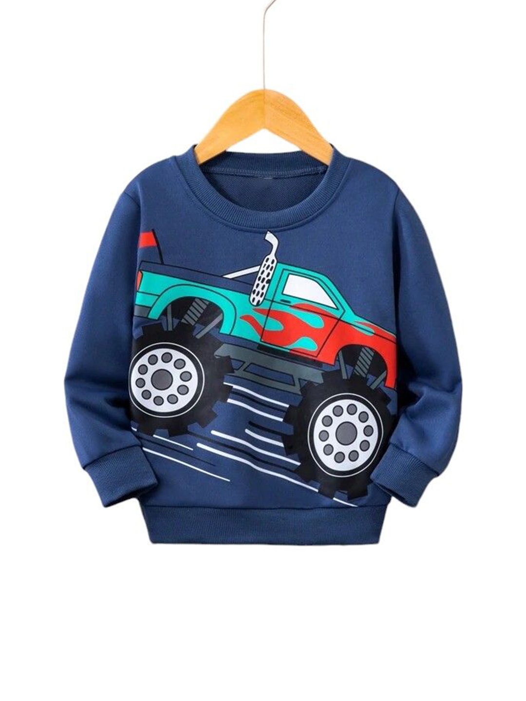 

TABADTOD Unisex Kids Printed Hooded Sweatshirt, Navy blue