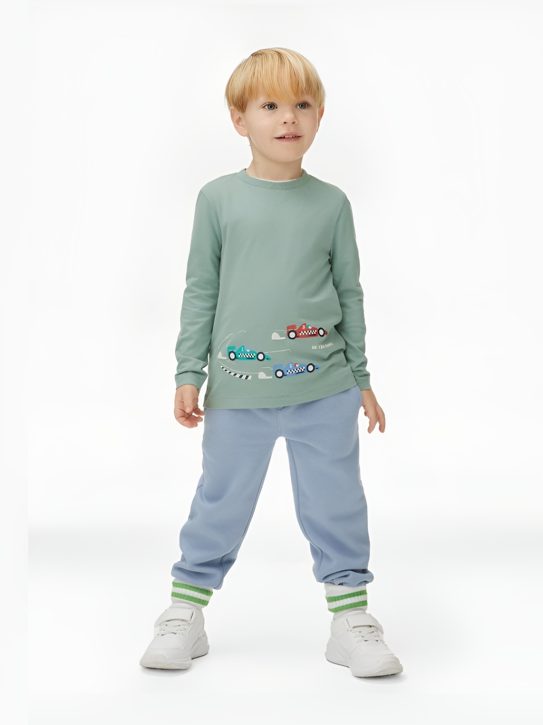 

Marks & Spencer Boys Graphic Printed Round Neck Cotton T-shirt, Green