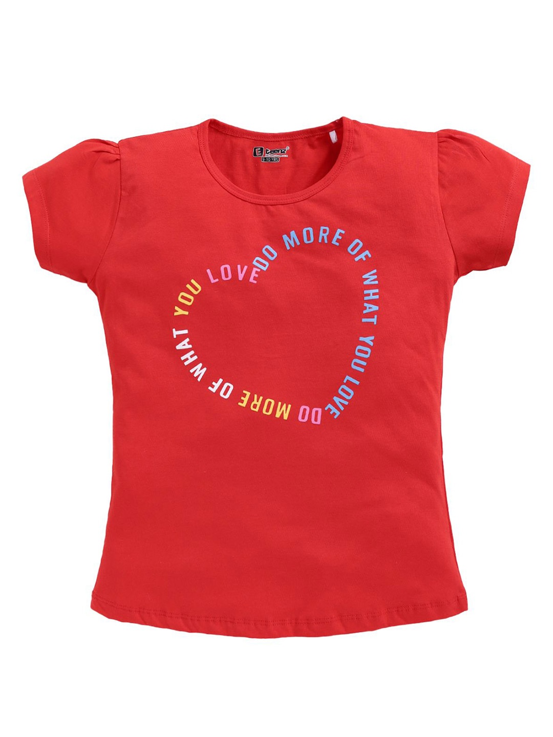 

E-TEENZ Print Cotton Top, Red