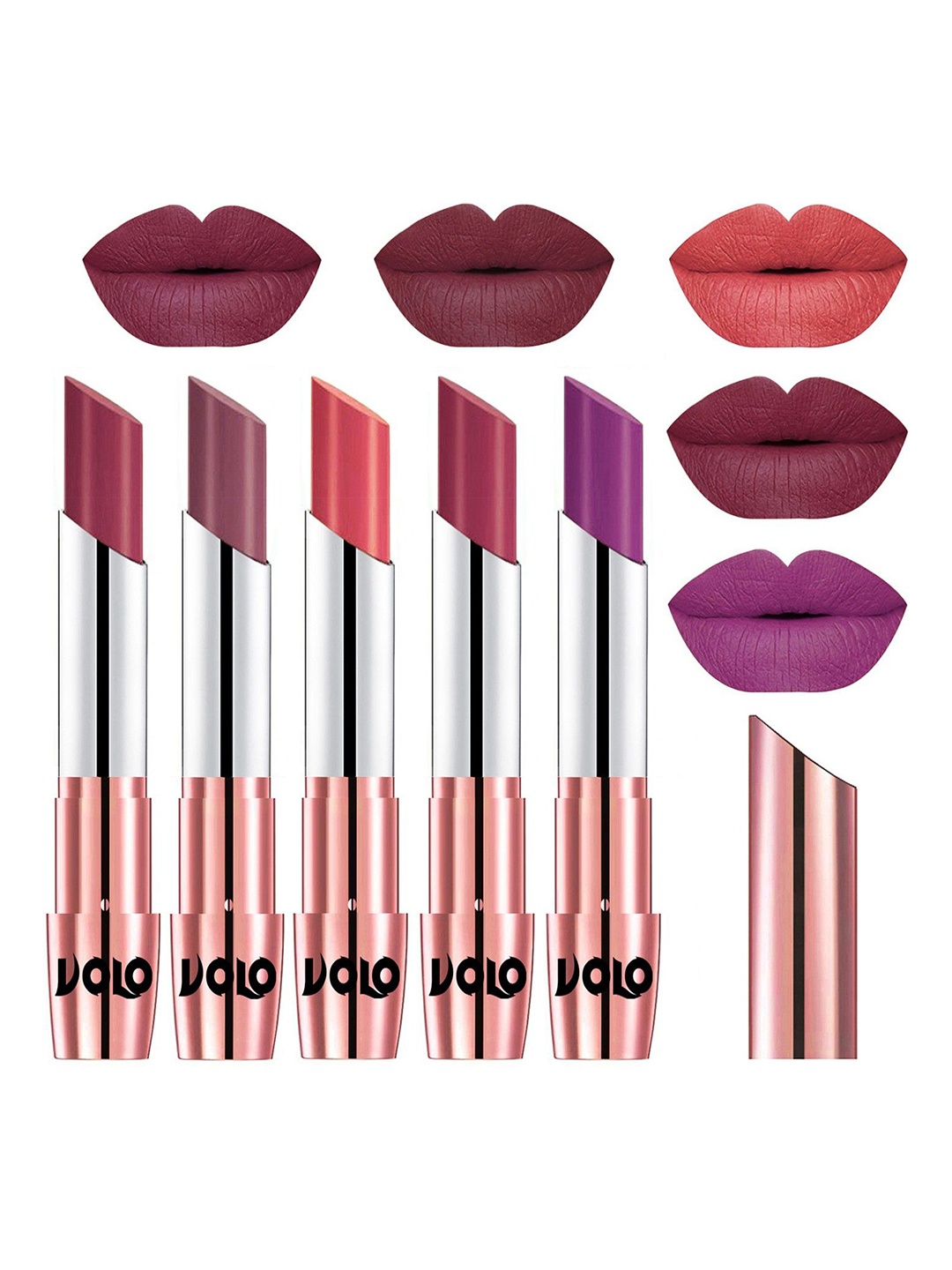 

VOLO Set Of 5 Creme Matte Lipsticks, Multi