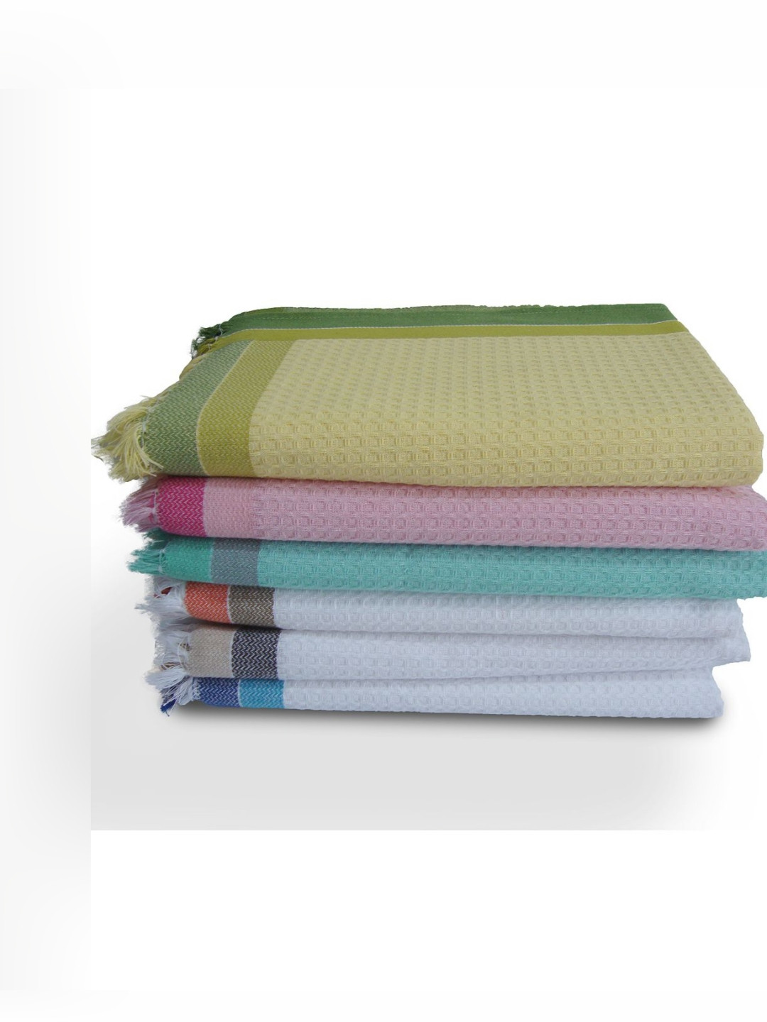 

Aura Yellow & Pink 6 Pieces Pure Cotton 210 GSM Bath Towels