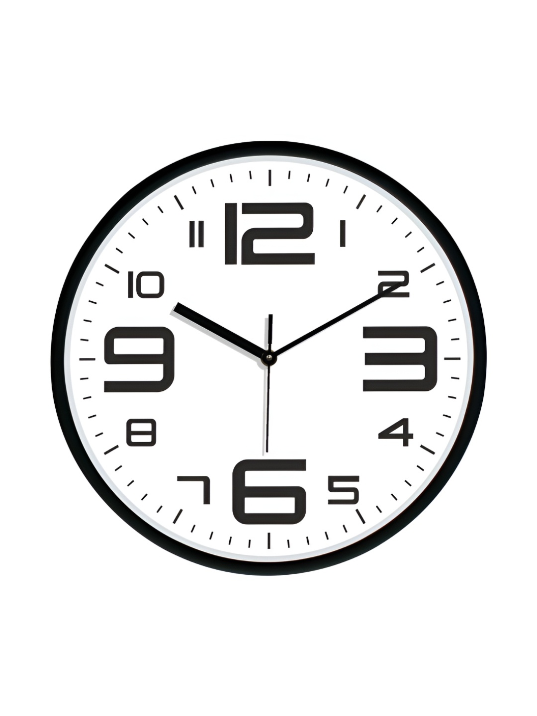 

RANDOM Printed Round Shaped Sweep Silent Movement Contemporary Wall Clock, Black
