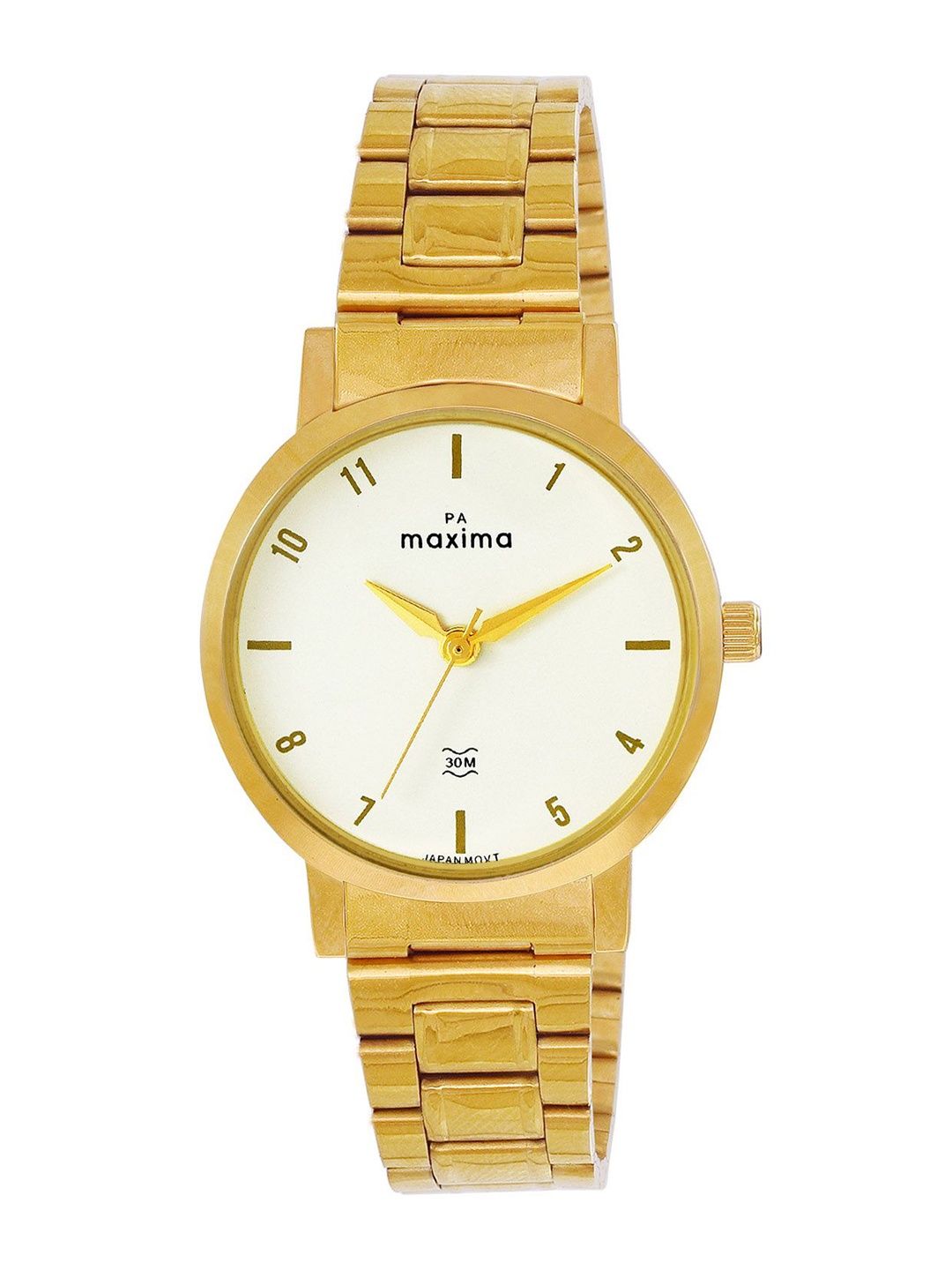 

maxima Women Dial & Stainless Steel Straps Analogue Watch 69485CMLY, White
