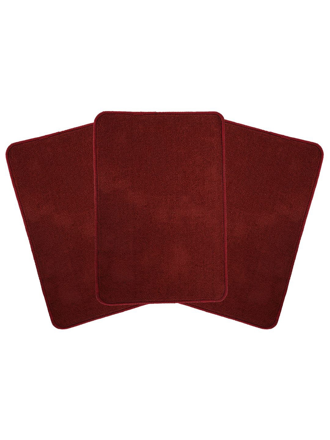 

Kuber Industries Maroon 3 Pieces Microfiber Anti-Skid Door Mats