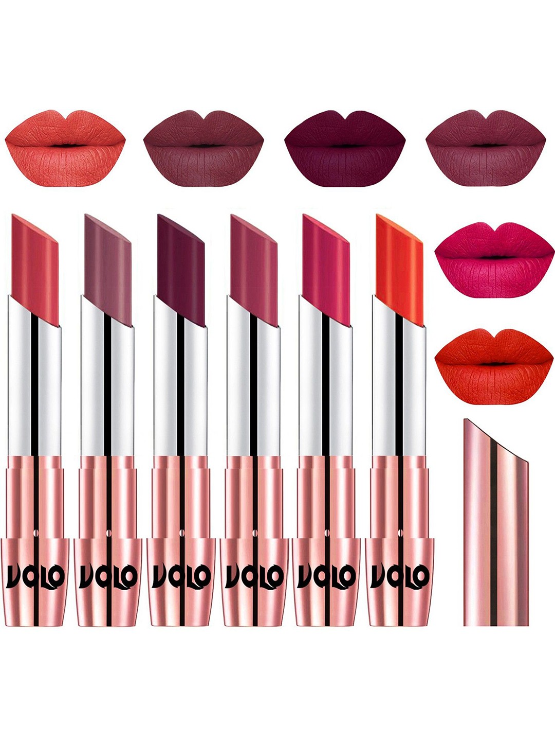 

VOLO Set Of 6 Creme Matte Lipstick - 3.5g Each, Multi