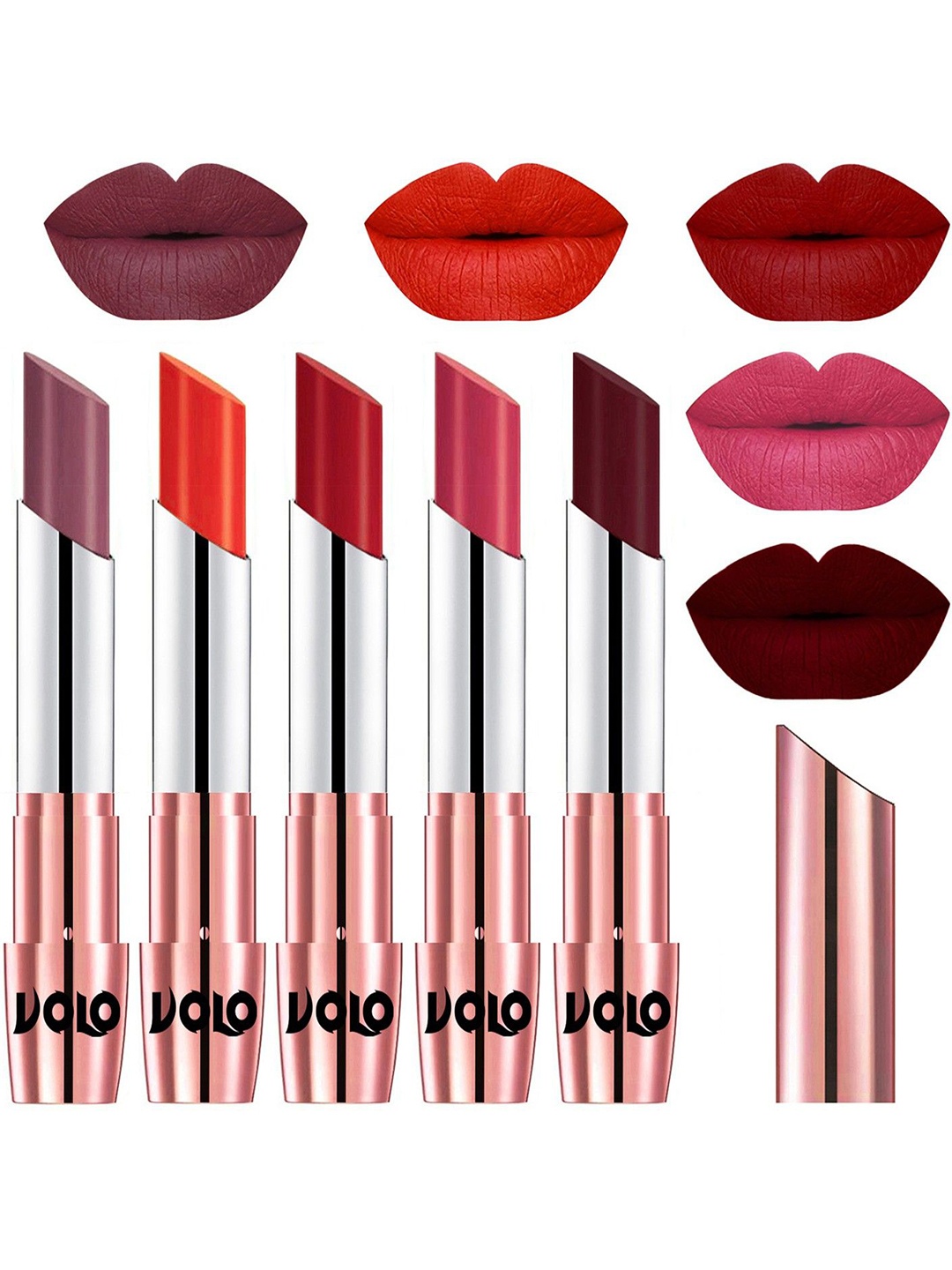 

VOLO Set Of 5 Creme Matte Lipsticks, Multi