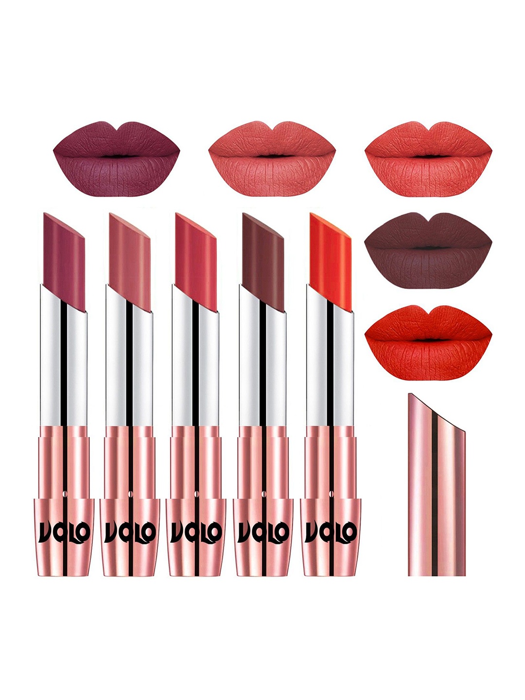 

VOLO Set Of 5 Creme Matte Lipsticks, Multi
