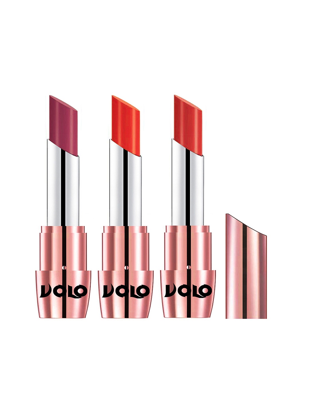 

VOLO Set Of 3 Creme Matte Lipstick - 3.5g Each - 638-639-649, Multi