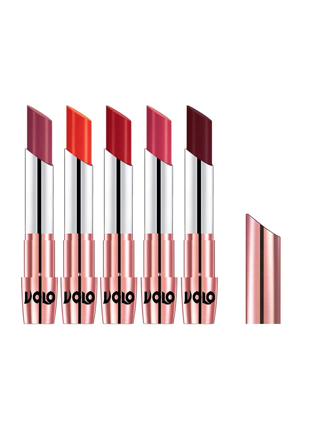 

VOLO Set Of 5 Creme Matte Lipsticks - Cherry 31-Coral 39-Tomato Red 40-Pink 41-Maroon 42