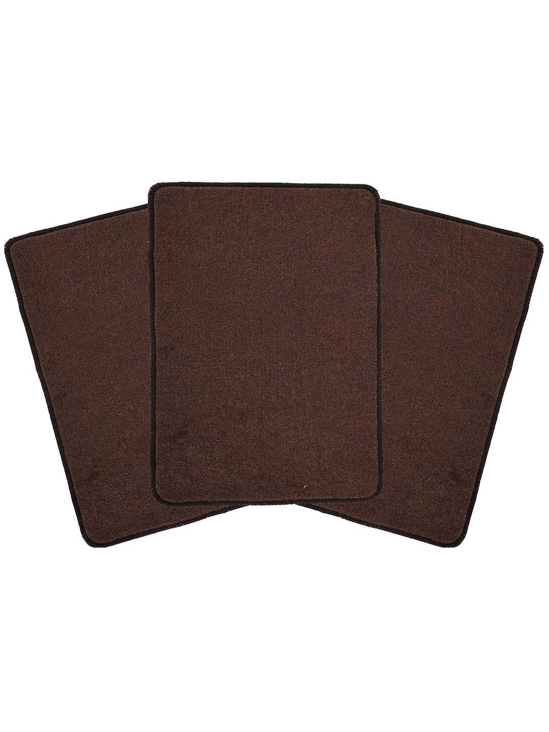 

Kuber Industries Brown 3 Pieces Microfibre Anti-Skid Doormats