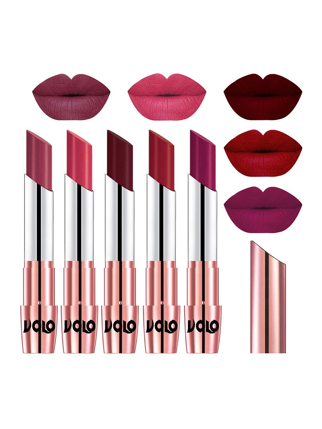 

VOLO Set Of 5 Creme Matte Lipsticks, Multi