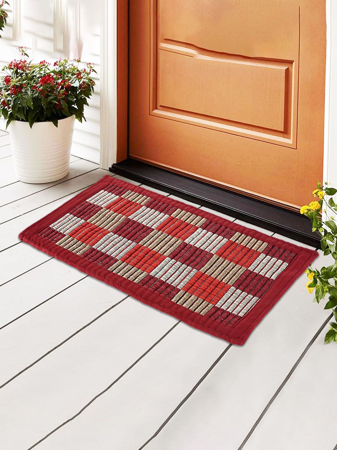 

Kuber Industries Maroon Printed Anti Skid Door Mat