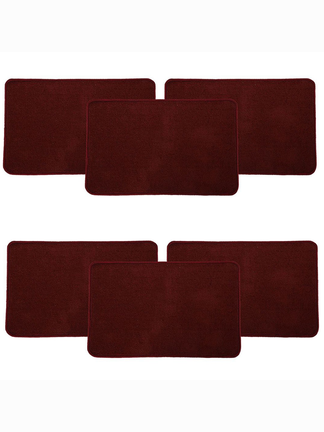 

Kuber Industries Maroon 6 Pieces Microfibre Anti-Skid Doormats