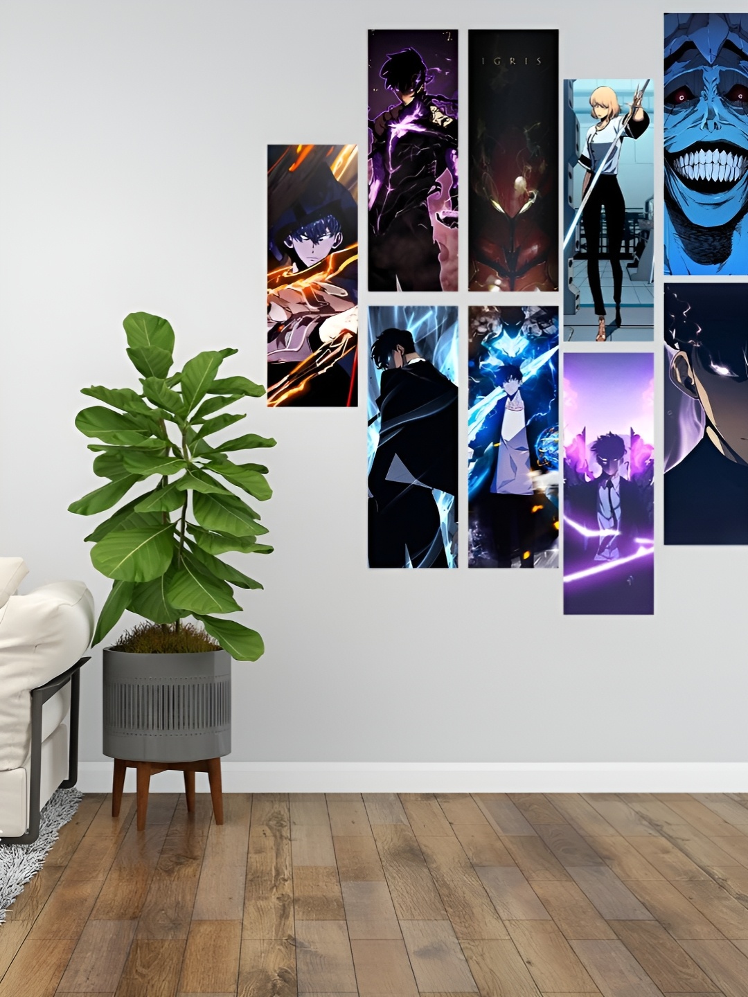 

CVANU Black & Purple 12 Pieces Printed Wall Posters