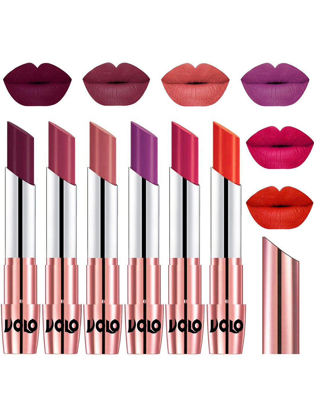 

VOLO Set Of 6 Creme Matte Lipsticks, Multi