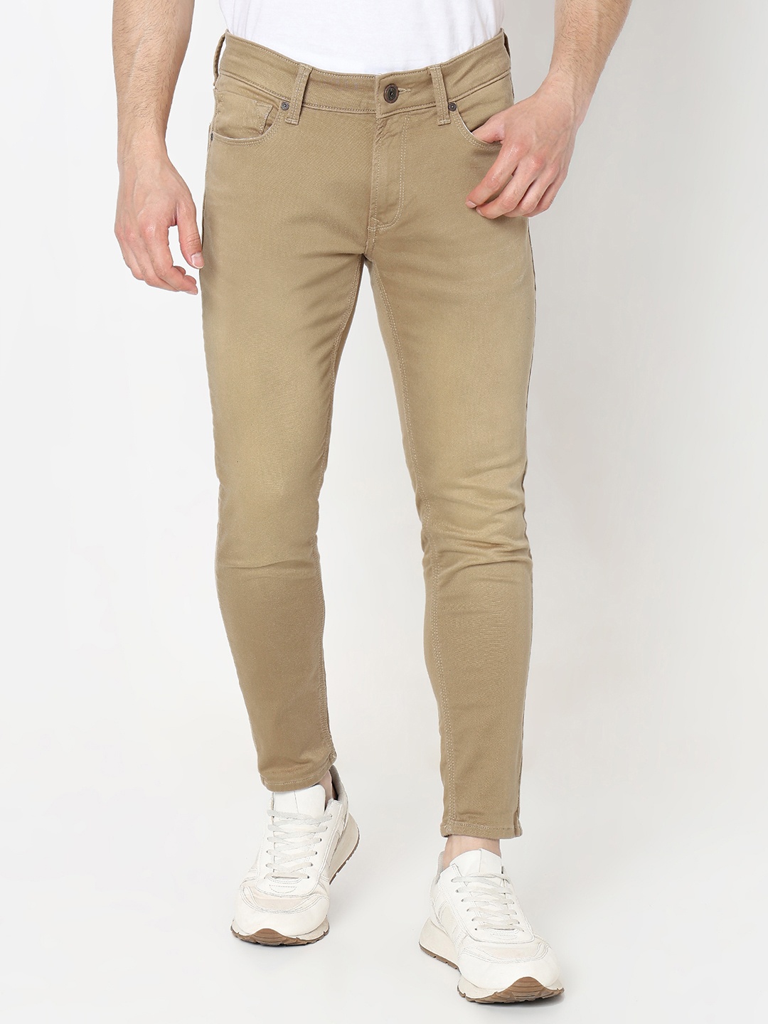 

SPYKAR Non-Stretchable Kano Slim Fit Pure Cotton Jeans, Khaki