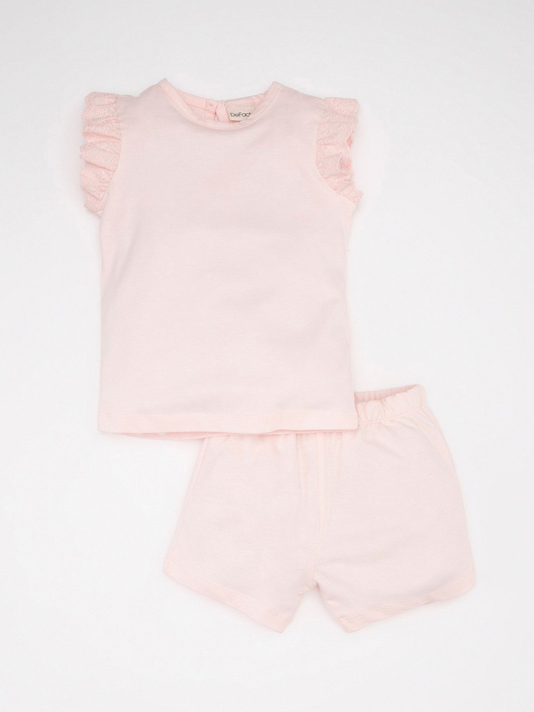 

DeFacto Girls Pure Cotton Night Suit, Pink