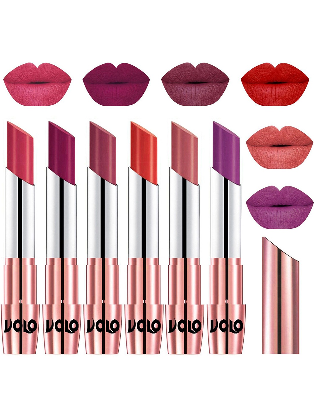 

VOLO Set Of 6 Creme Matte Lipsticks, Multi