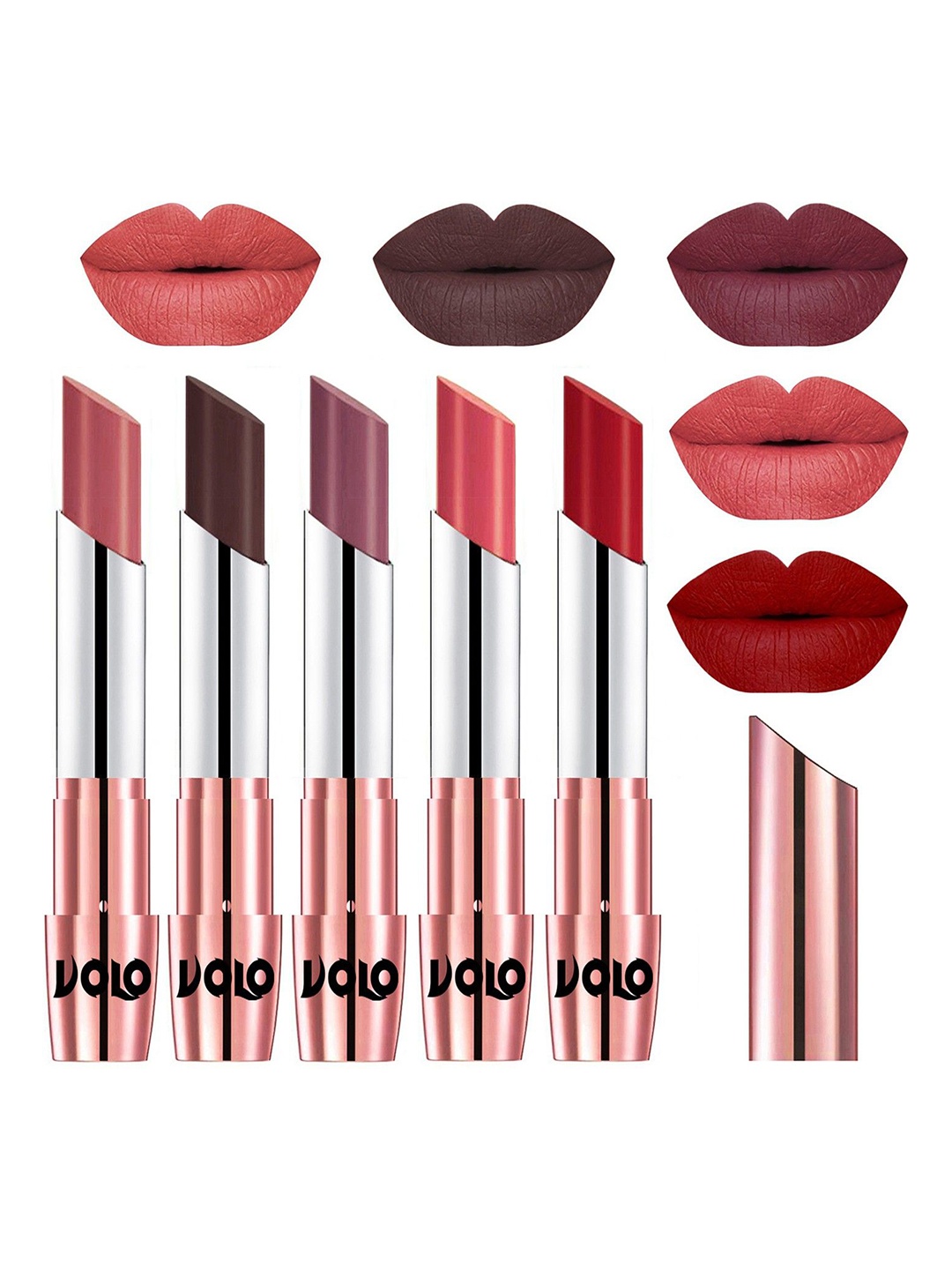 

VOLO Set Of 5 Creme Matte Lipsticks, Multi