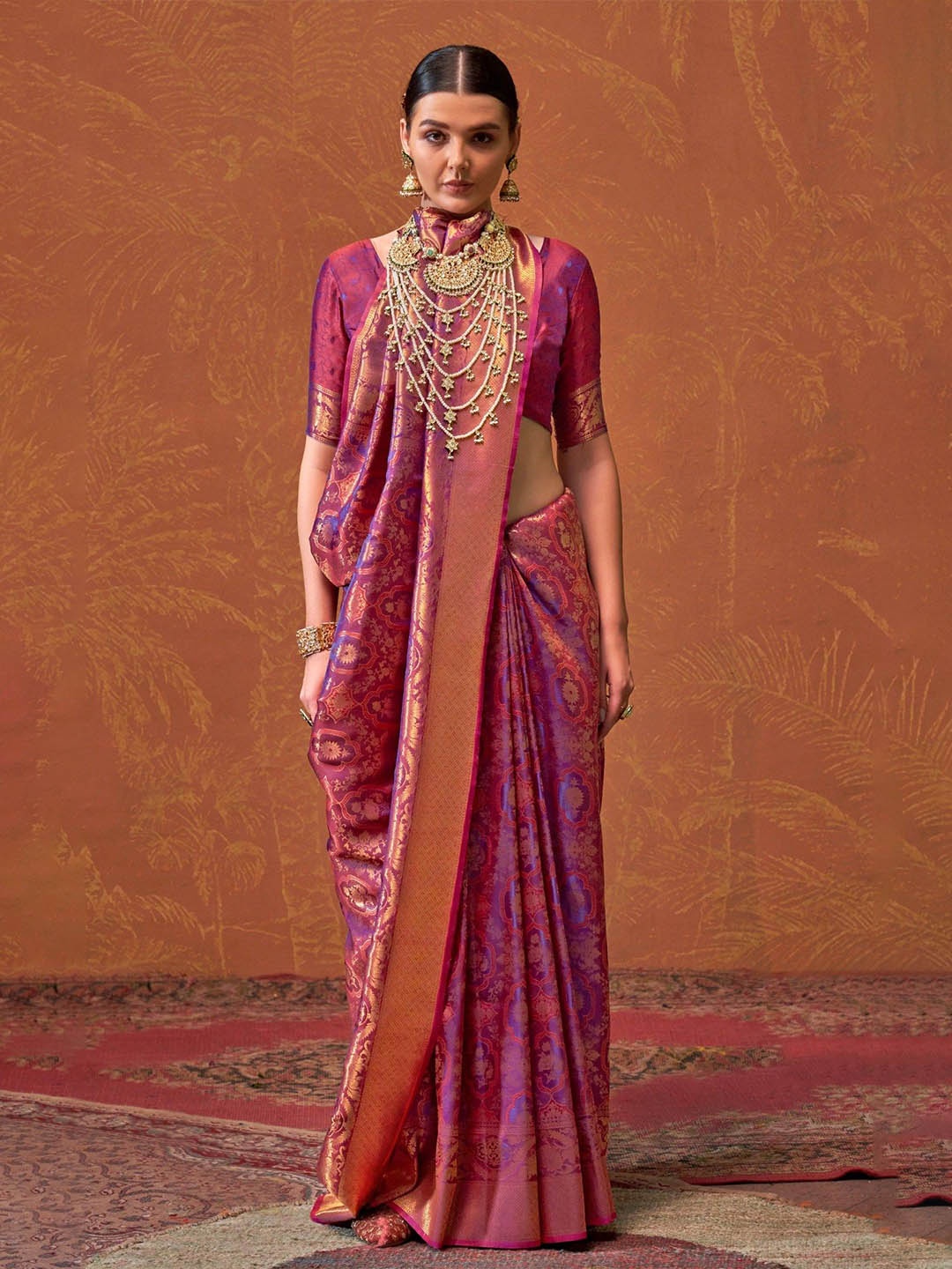 

MySilkLove Woven Design Zari Kanjeevaram Saree, Purple
