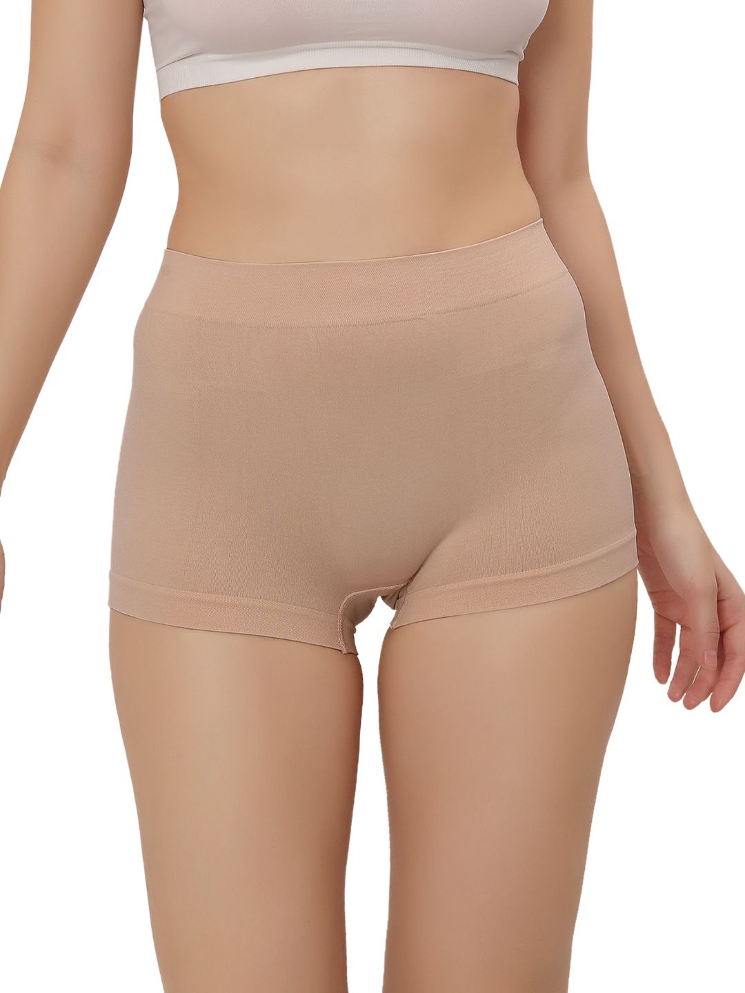 

Bella Voste Pack Of 2 Seamless Hipster Boy Short Briefs PT-1738-Beige-Beige-M