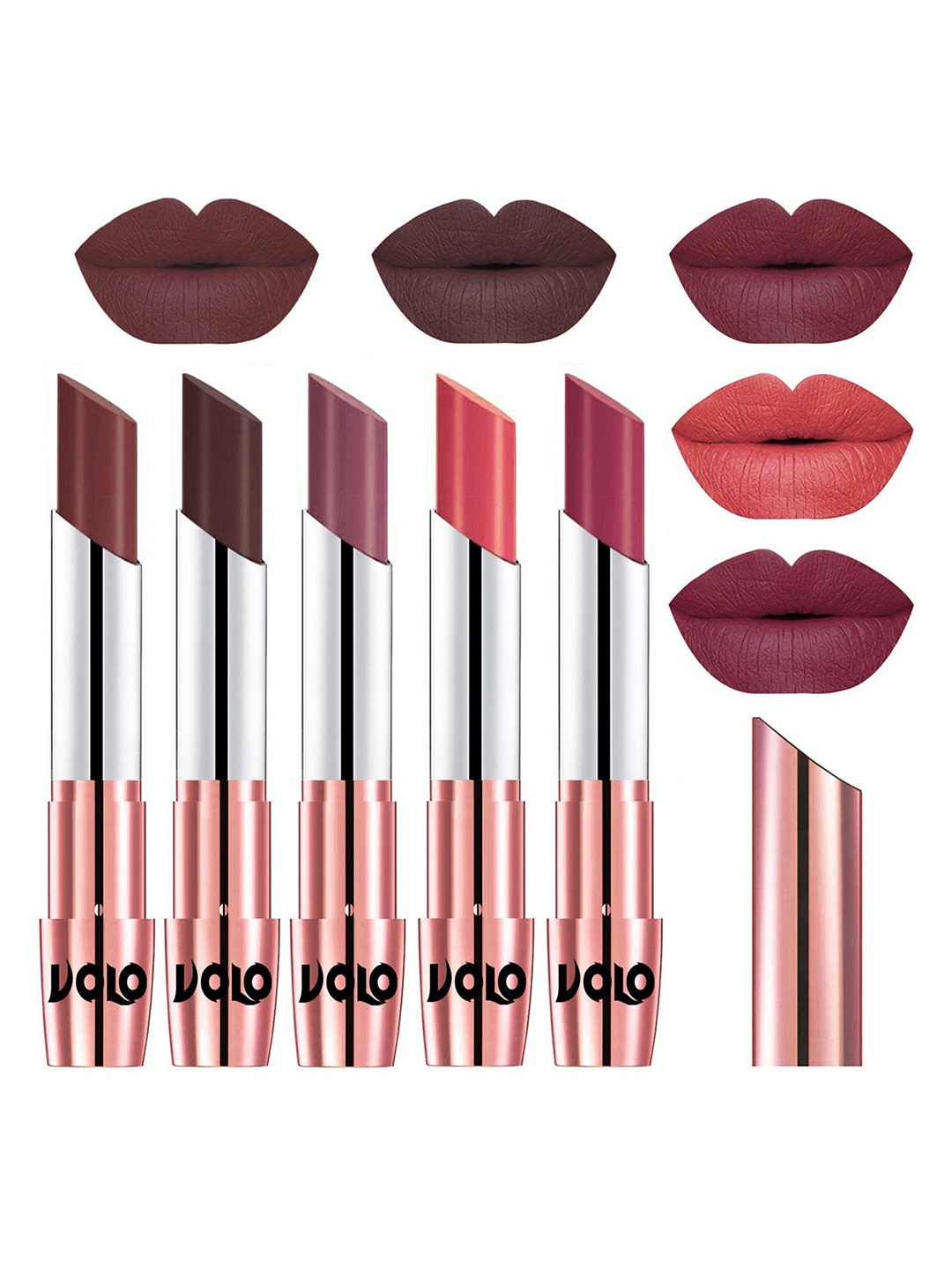 

VOLO Set Of 5 Creme Matte Lipsticks, Multi