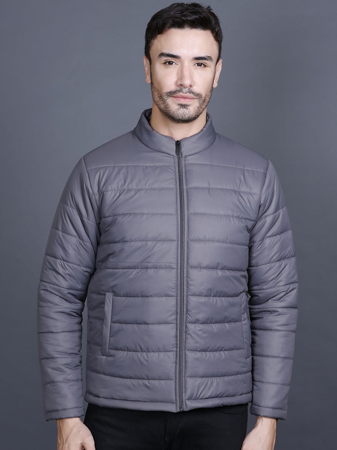 

ZEFFIT Men Lightweight Running Puffer Jacket, Grey