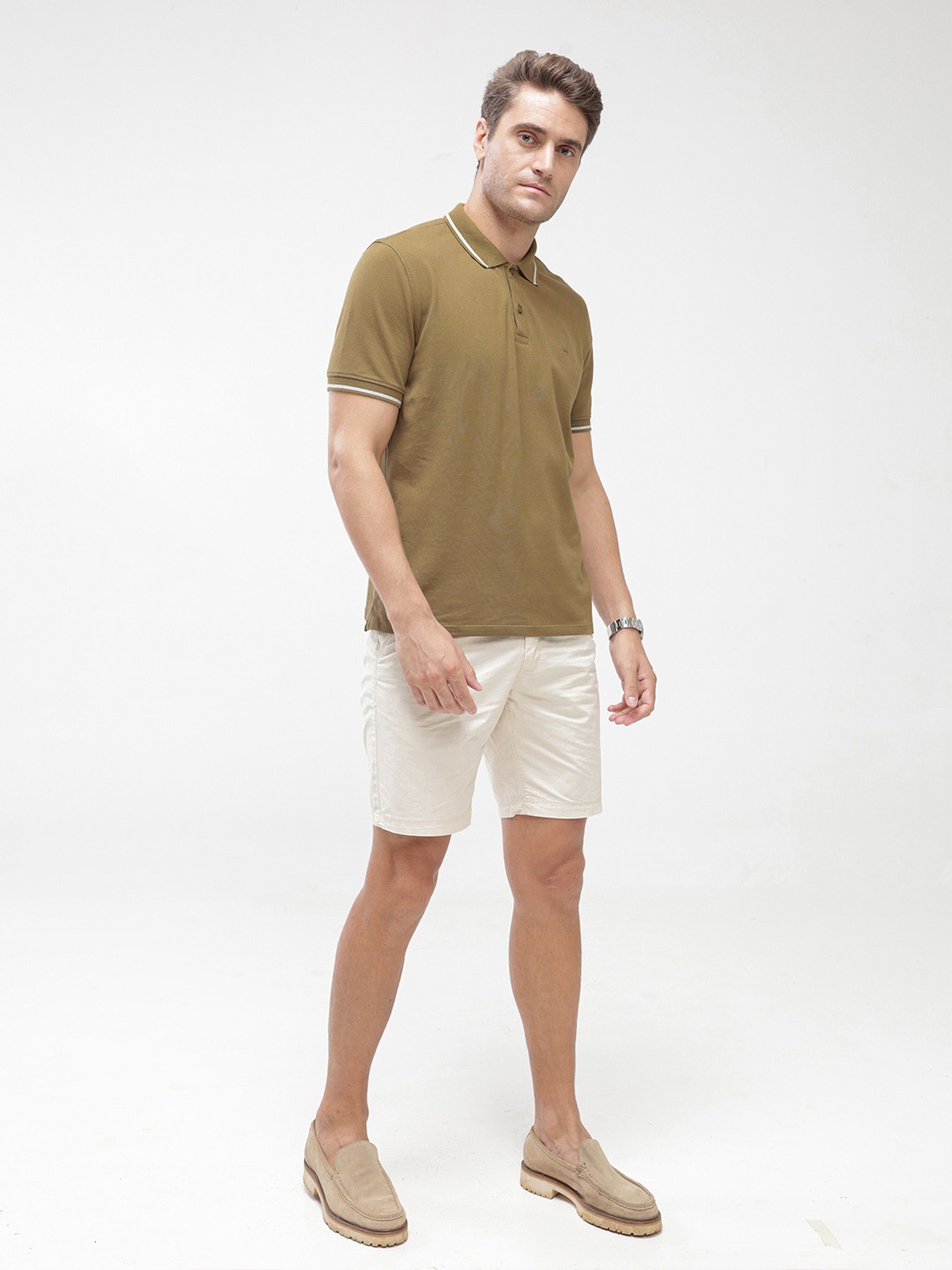 

TURMS Anti Stain Anti Odor Water Repellent Cotton Polo T-Shirt, Green