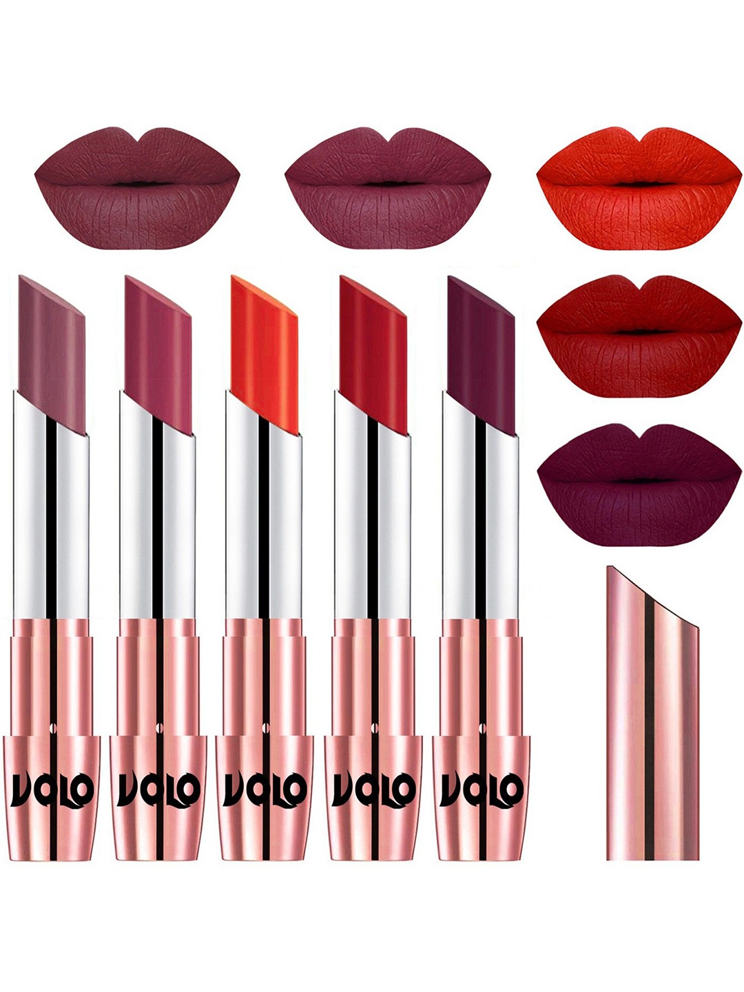 

VOLO Set Of 5 Creme Matte Lipsticks, Multi