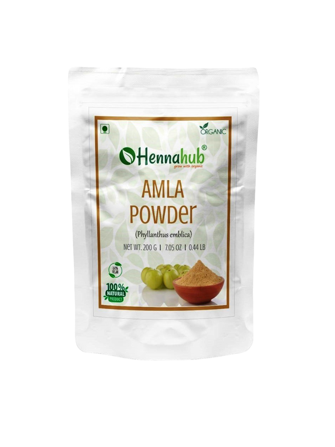 

HENNAHUB Premium Organic Amla Powder For Hair Growth Strength & Skin Care-200g, Brown