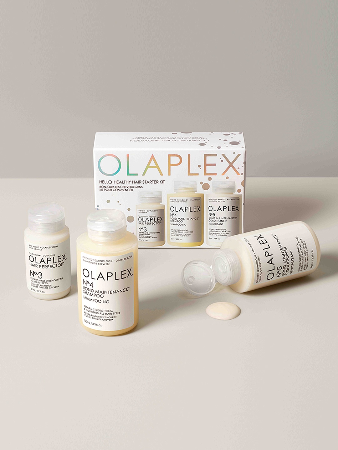 

OLAPLEX Healthy Hair Perfector 50ml - Shampoo 100ml - Conditioner 100ml Combo, White