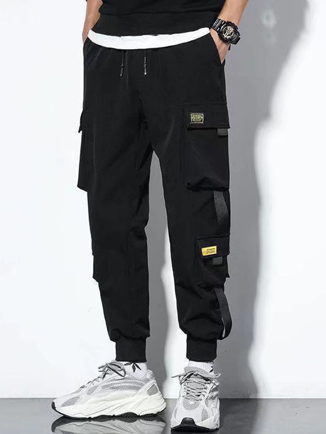 

HERE&NOW Men Joggers Trousers, Black