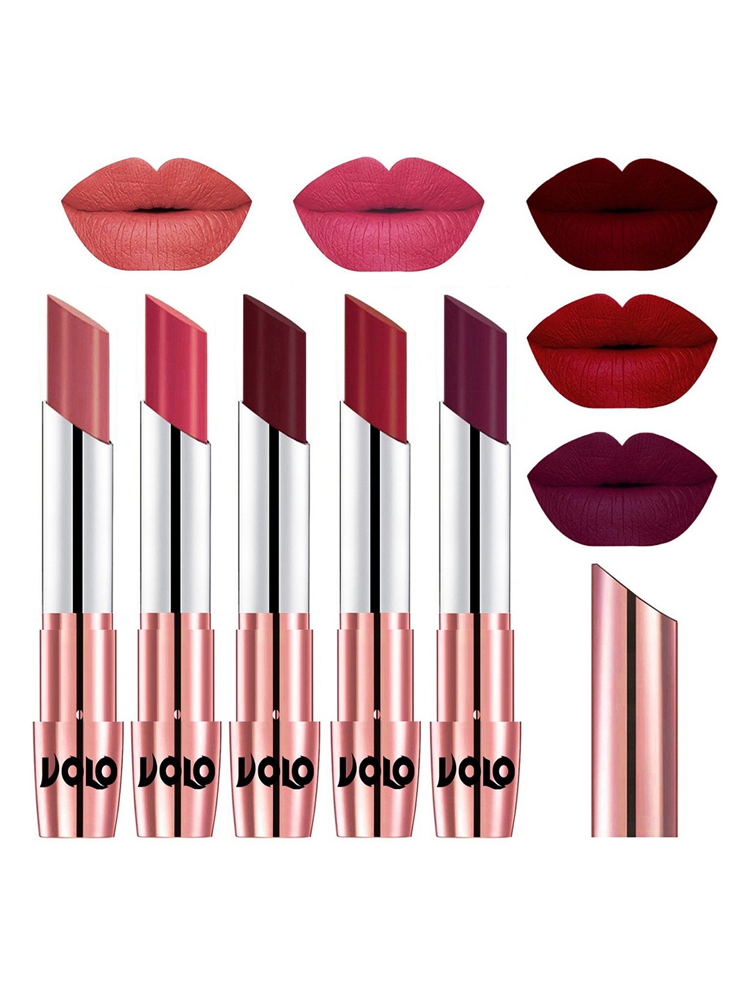 

VOLO Set Of 5 Creme Matte Lipsticks, Multi