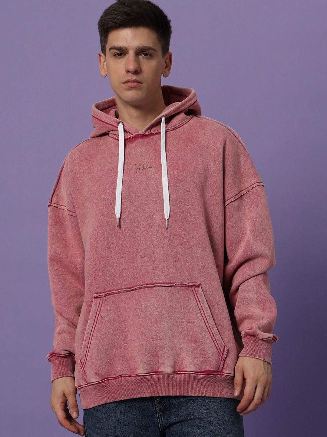 

PockMAN Men Hooded Sweatshirt, Pink