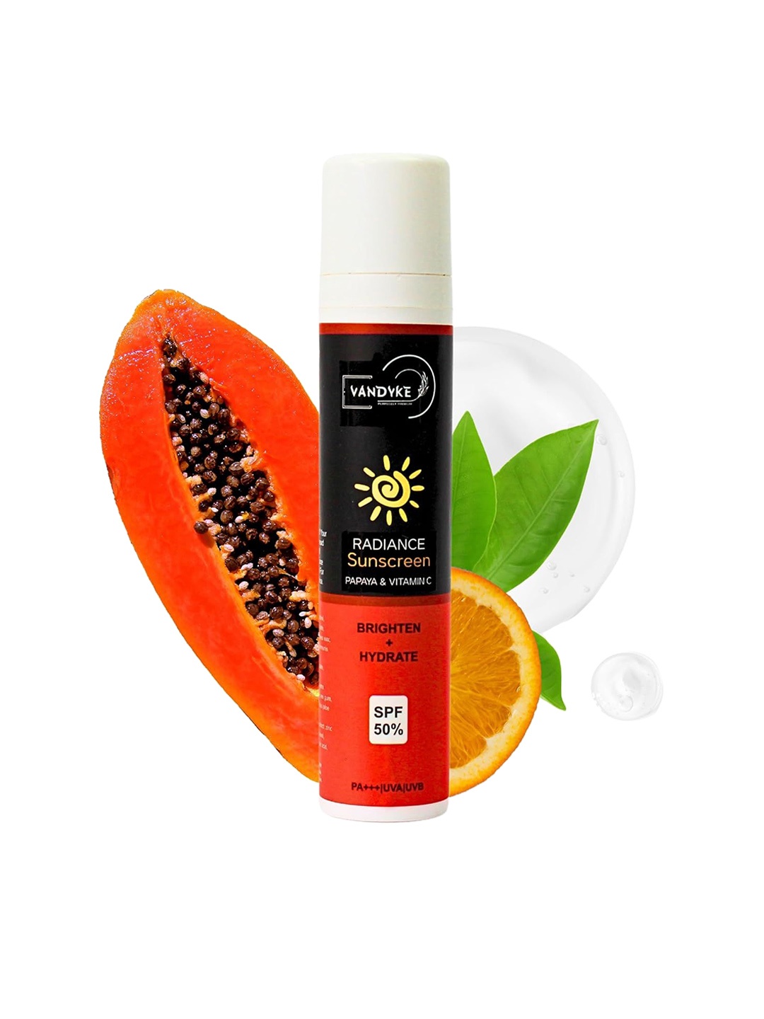 

VANDYKE Radiance Sunscreen With Papaya & Vitamin C SPF 50 PA+++ -50ml, White