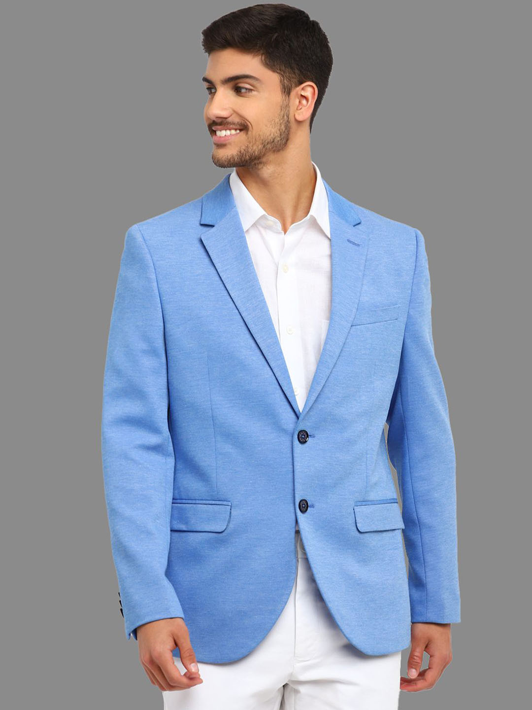 

Givo Peaked Lapel Single-Breasted Formal Blazer, Sea green