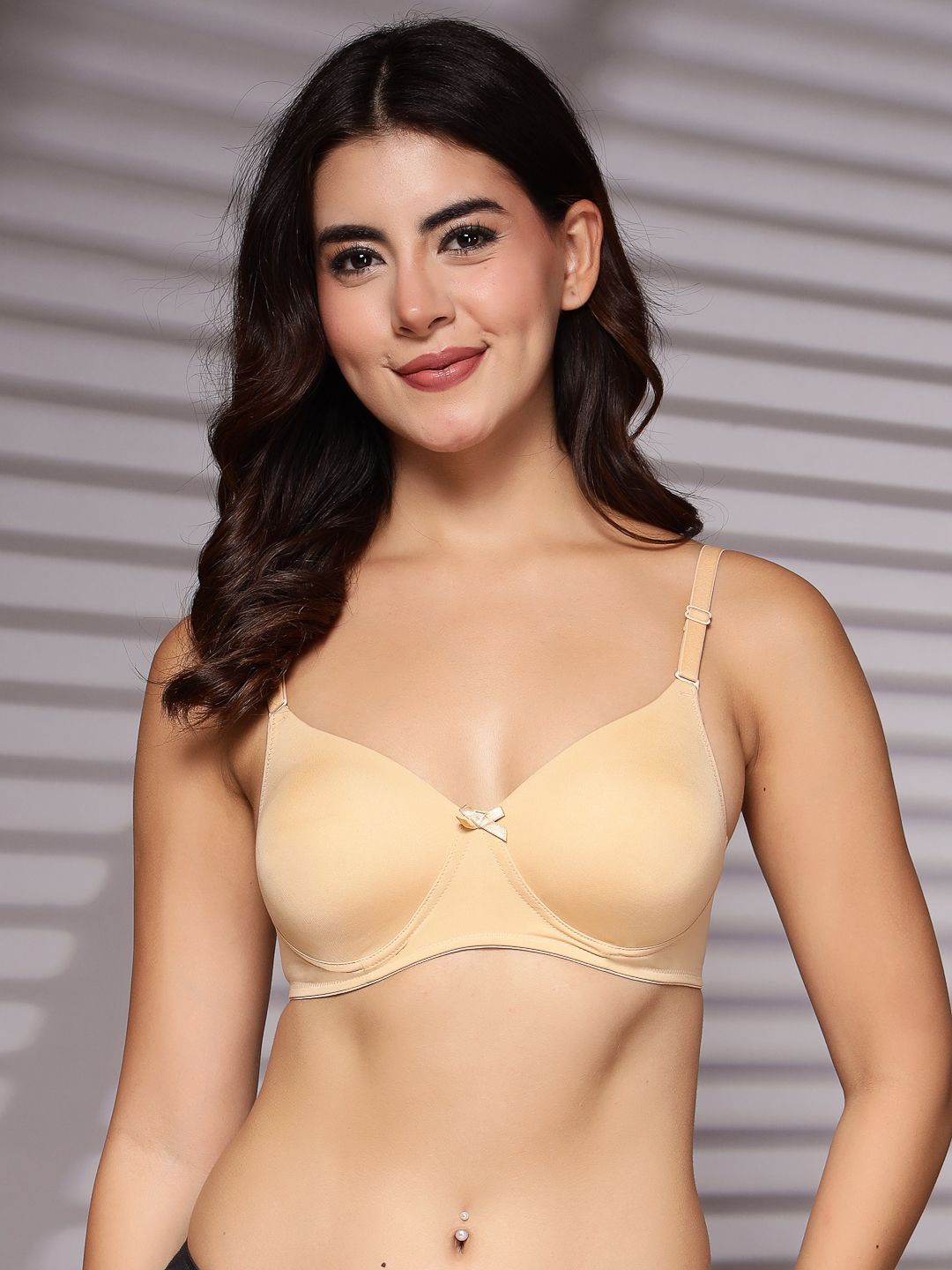 

DressBerry Medium Coverage Lightly Padded T-shirt Bra, Nude