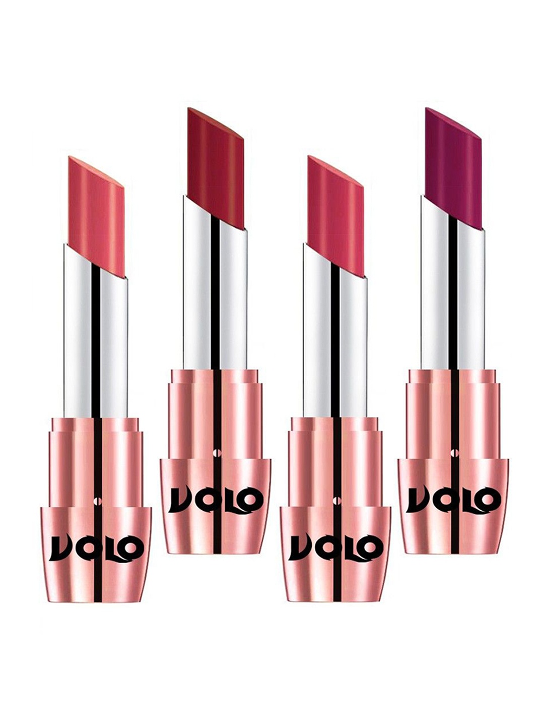

VOLO Set Of 4 Creme Matte Lipstick 3.5g Each -Magenta-Red-Pink-Dark Peach