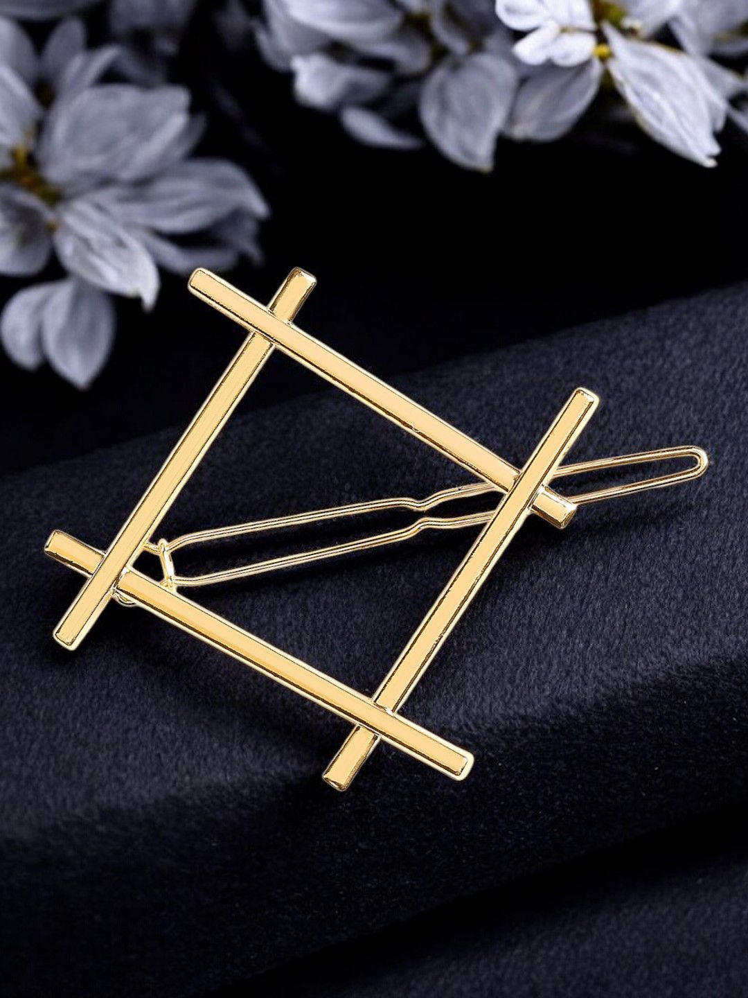 

fabula Women Tic Tac Hair Clip, Gold