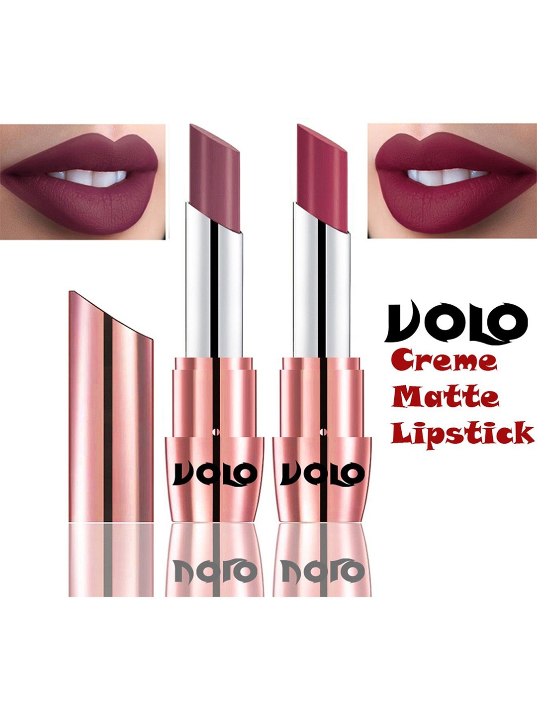 

VOLO Set Of 2 Creme Matte Lipstick - 7 g Each - Shades 636 & 638, Pink